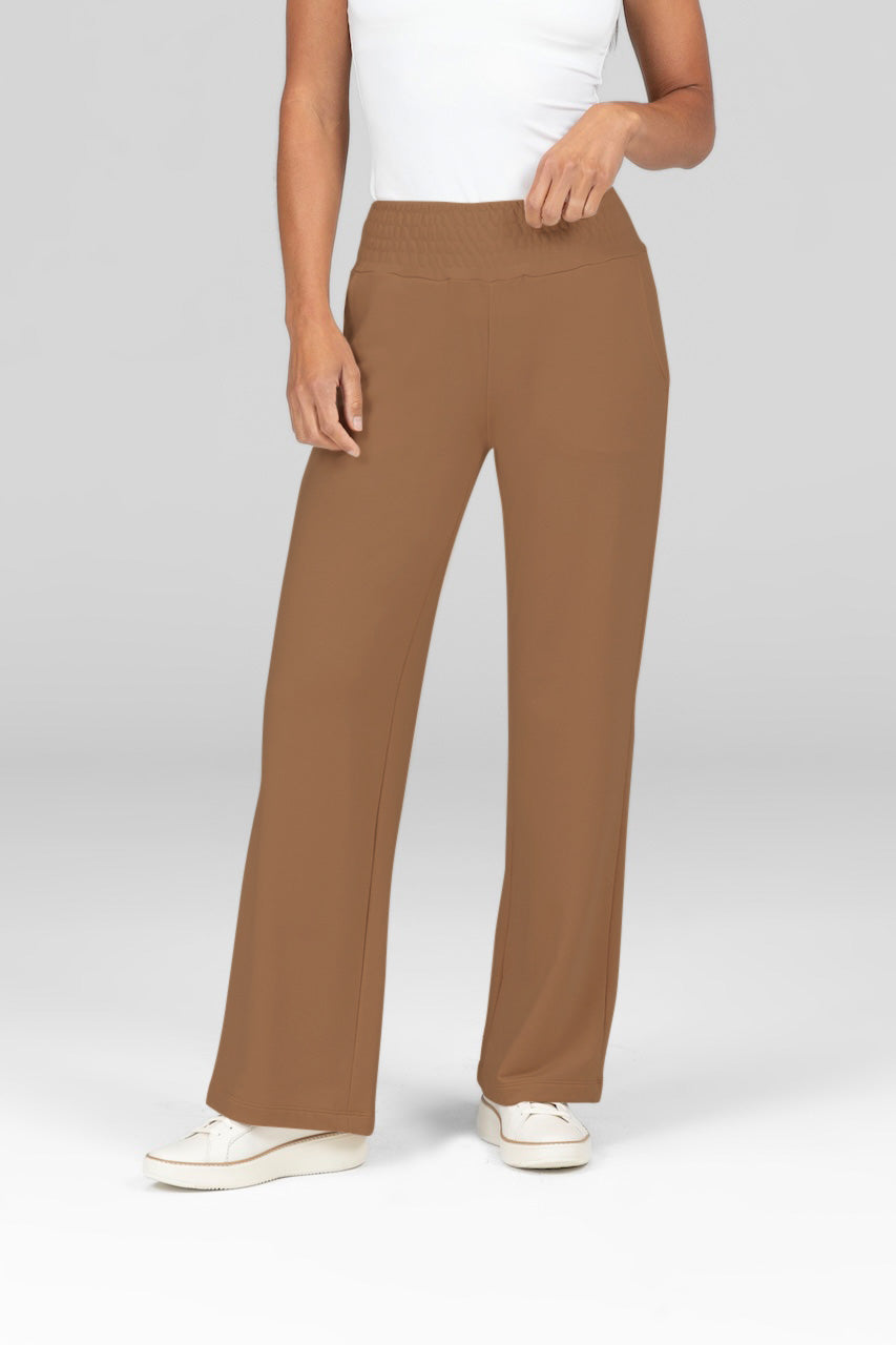 GEMMA TERRY PANT: CAMEL