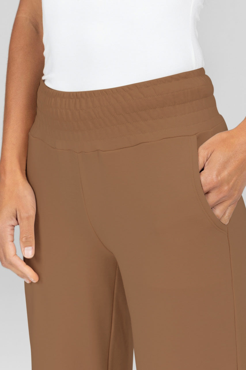 GEMMA TERRY PANT: CAMEL